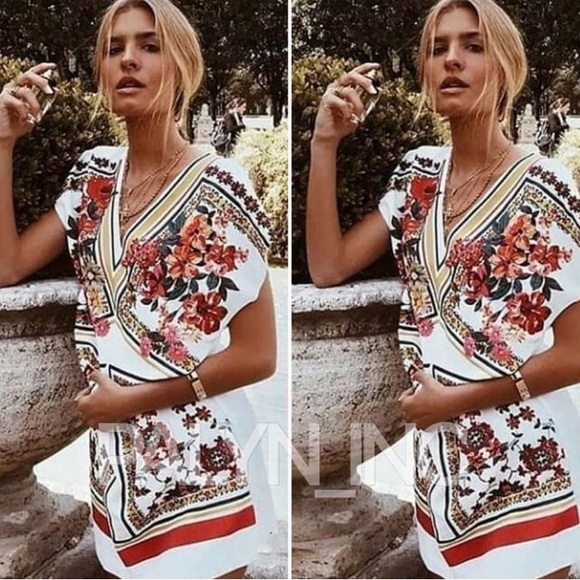 NEW ZARA Printed Tunic Dress - Picture 5 of 8